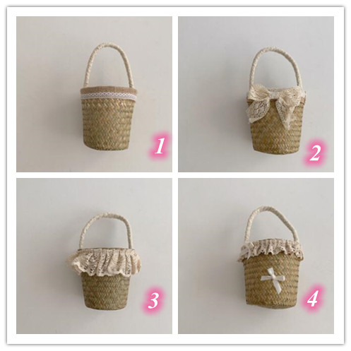 2024新型★草編みハンドバッグ★子供バッグ　4種