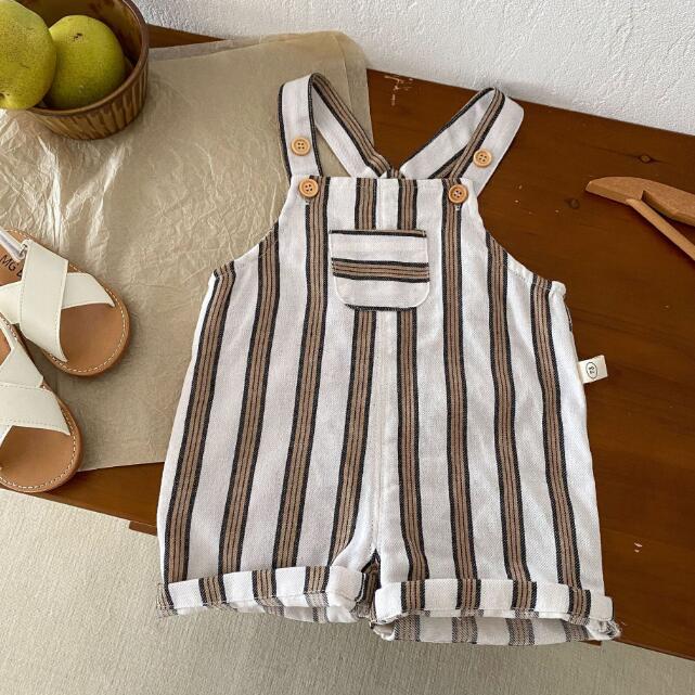 「2024」子供服★サロペット★ストライプ★韓国風子供服★キッズ★73-120CM