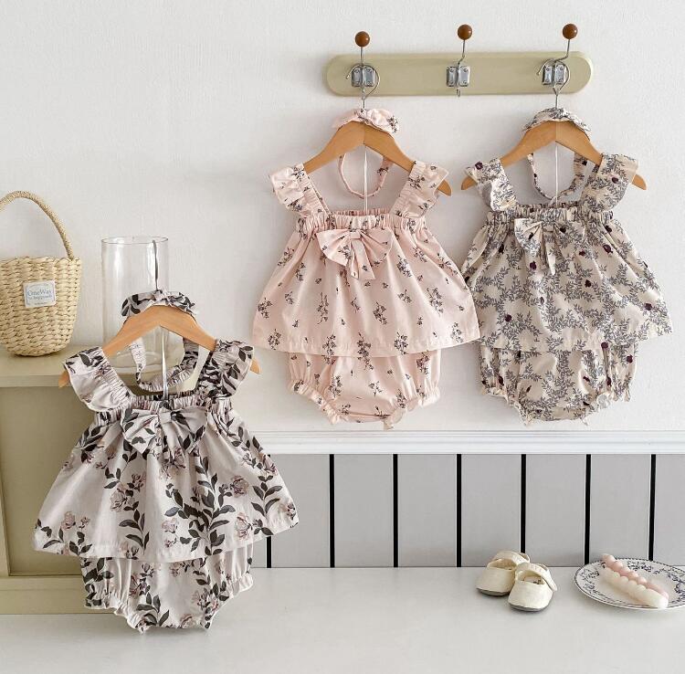 2024新型★ベビー服　上下セット+ヘアバンド★66-100★3種