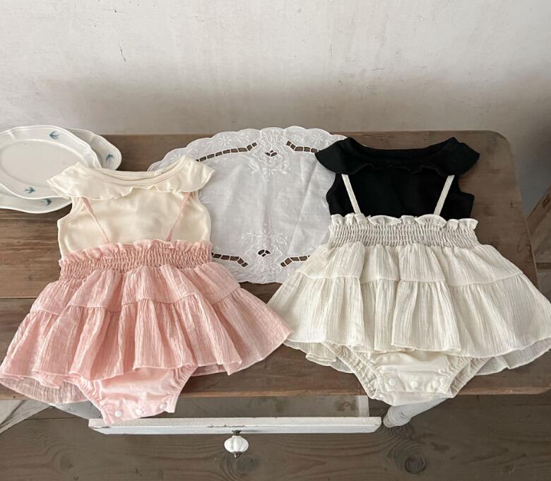 2024年夏新★子供服　トップス+サロペット　セット★73-100cm★