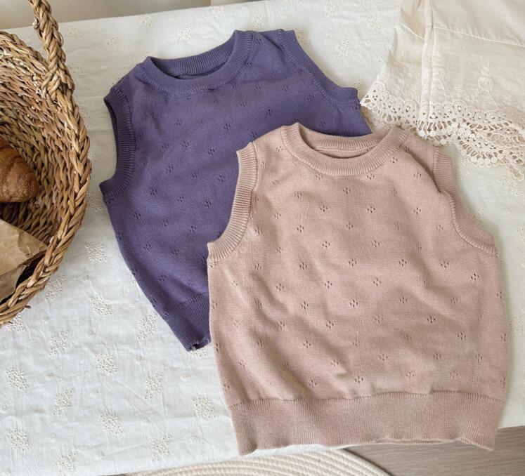 2024夏★子供服　ニットベスト　80-130cm★2色