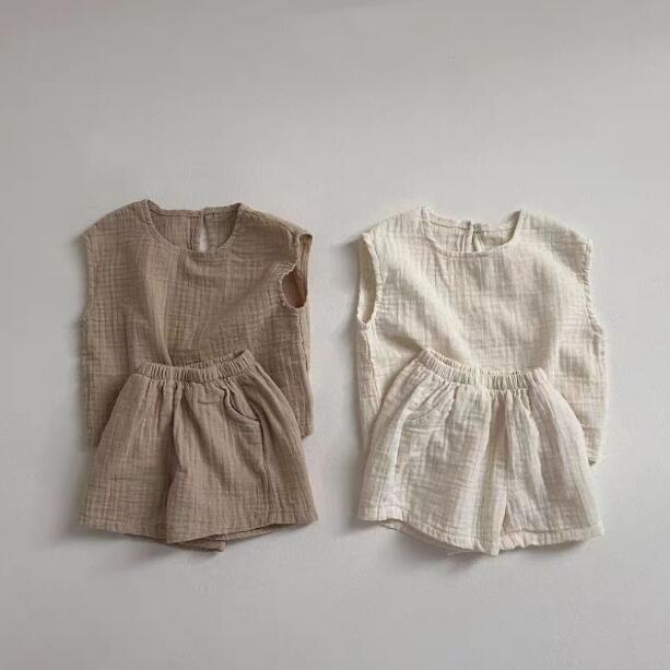 「2024」子供服★トップス+パンツ★セットアップ★ベビー★韓国風子供服★2色★73-100CM