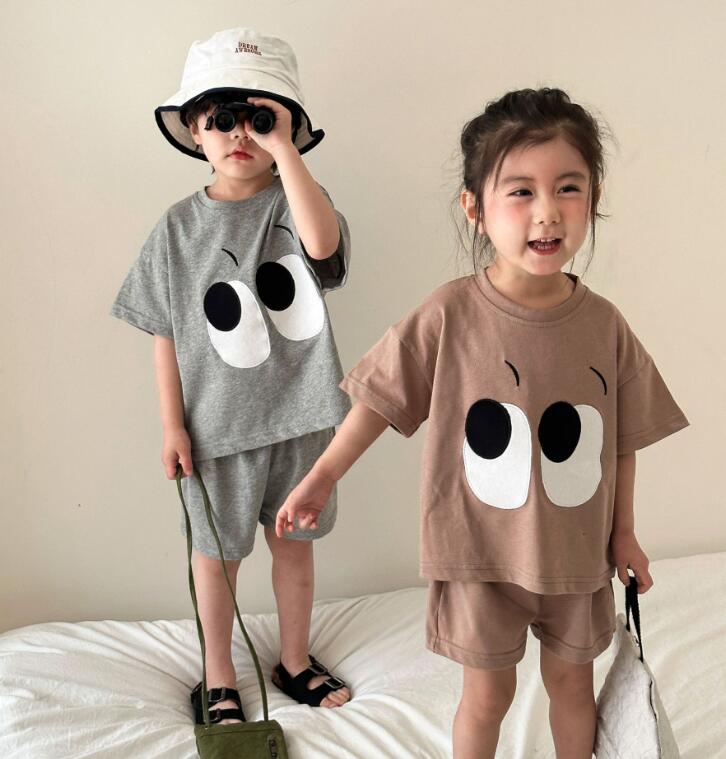 2024夏新作★子供服　トップス+ズボン　セット★80-150cm★2色