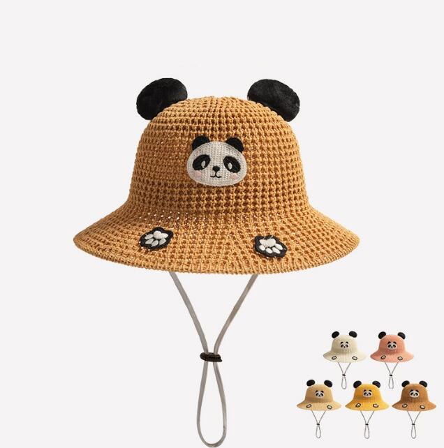 「2024」子供用★帽子★バケットハット★キッズ★男女兼用★パンダ★可愛い★4色