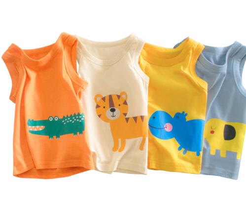 2024夏新作★子供服★子供シャツ★男の子★ランニングシャツ ★ノースリーブシャツ★4色90-140