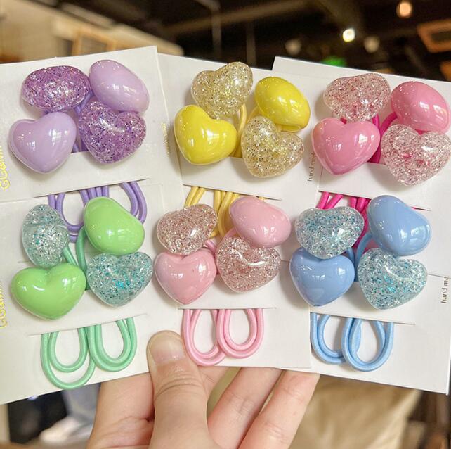 髪飾り★まとめ髪用★ヘアアクセサリー★子供用★ヘアゴム★可愛い★2枚入り