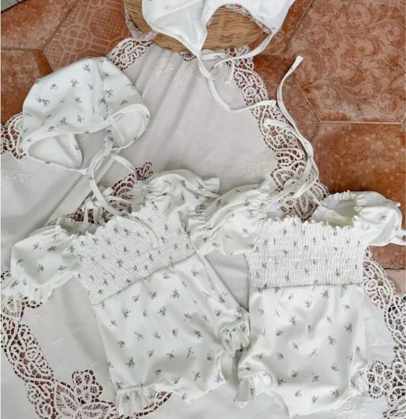 2024★夏新作★韓国風子供服★水着+帽子★2色73-100CM