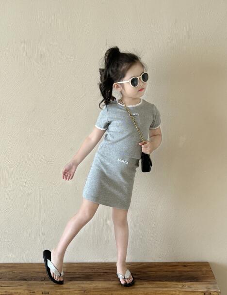 2024夏新品★子供服　トップス+スカート　セット★90-140cm★