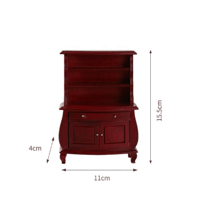 ミニチュア 1:12dollhouse ドールハウス用家具 フィギュア ぬい撮 ドール撮影 キャビネット 本棚 収納