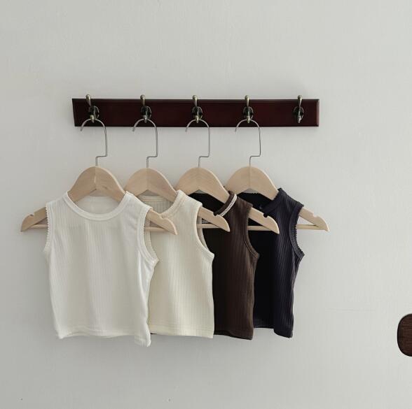 「2024」子供服★トップス★ベスト★韓国風子供服★ベビー★袖なしシャツ★4色★66-90CM