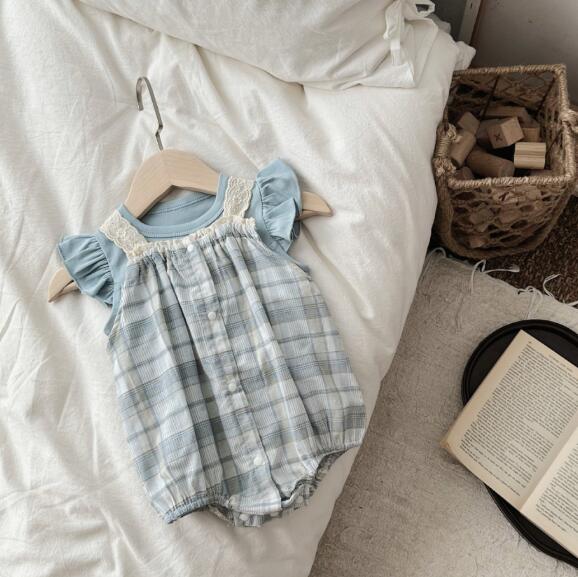 「2024」子供服★トップス★ロンパース★袖なし★韓国風子供服★ベビー★2色★66-90CM