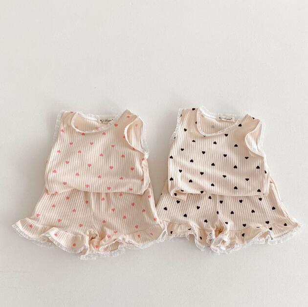 「2024」子供服★トップス+ズボン★セットアップ★韓国風子供服★袖なし★2色★80-130CM