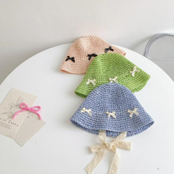 「2024」子供用★帽子★麦わら帽子★バケットハット★ベビーズ★蝶結び★8色