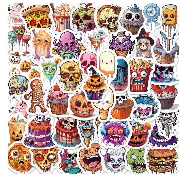 ★飾りシール★DIYハロウィン粘着シール　シール★50枚入り