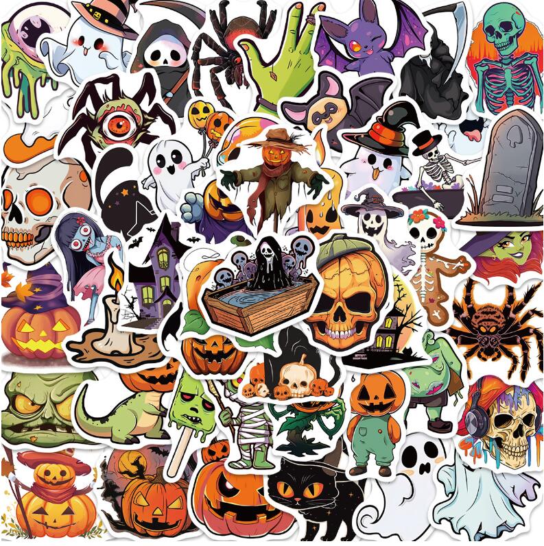 ★飾りシール★DIYハロウィン粘着シール　シール★50枚入り