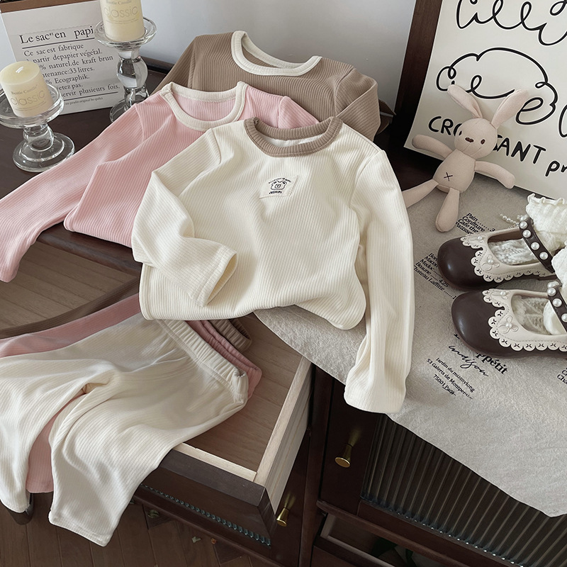 「2024」子供服★トップス+ズボン★セットアップ★部屋着★韓国風子供服★3色80cm〜130cm