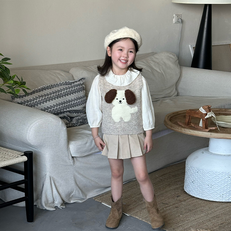 2024秋新作W★子供服　トップス&ニットベスト&スカート分けて★80cm〜140cm