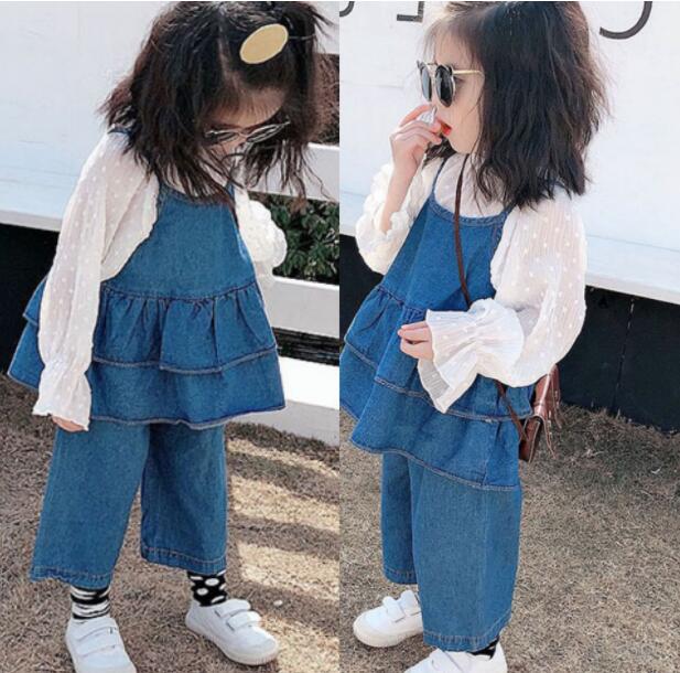 2024秋新品★子供服　トップス&デニム上下セット★タグ7-15★