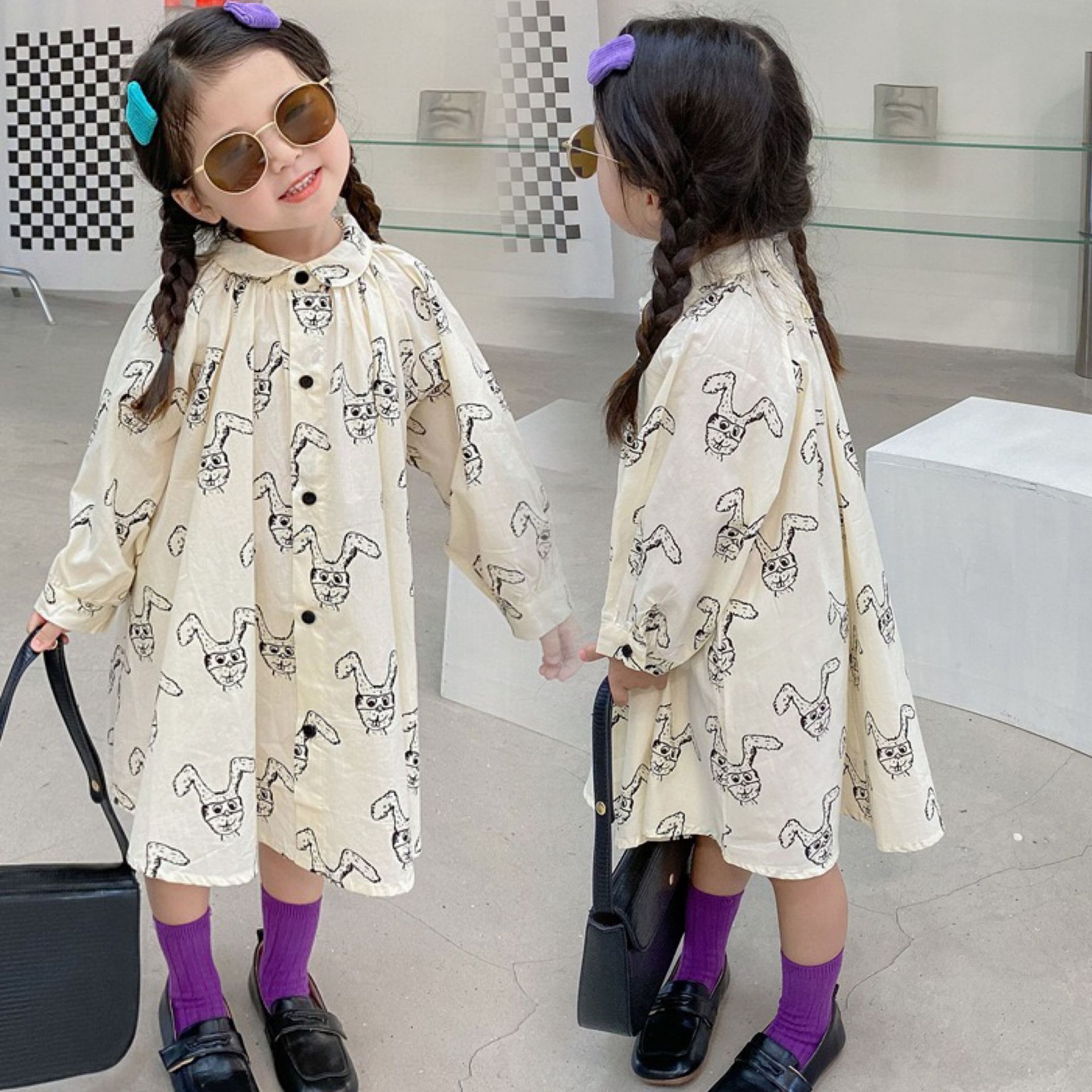 2024秋新品★子供服　ワンピース★7/85-90cm〜15/120-130cm