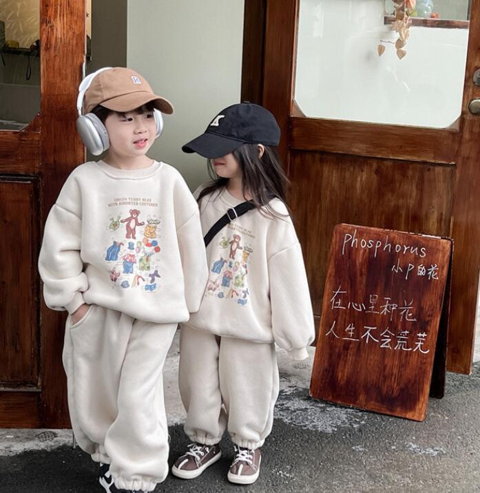 2024★秋冬新作★韓国風ベビー服★トップス+ズボン★80cm〜130cm 2色