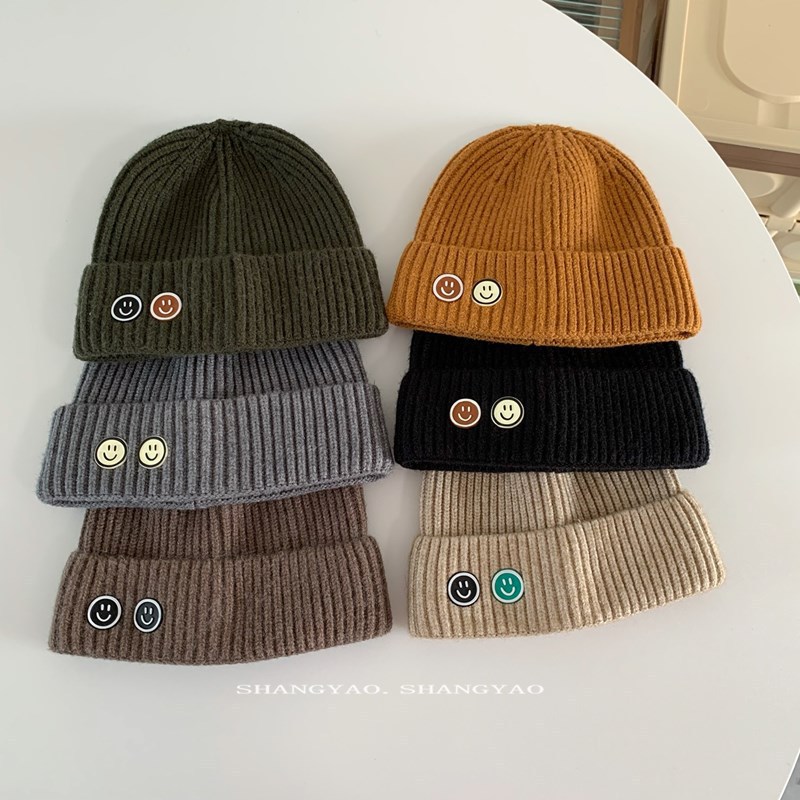 「2024」子供用★帽子★ニット帽子★キッズ★笑顔★6色