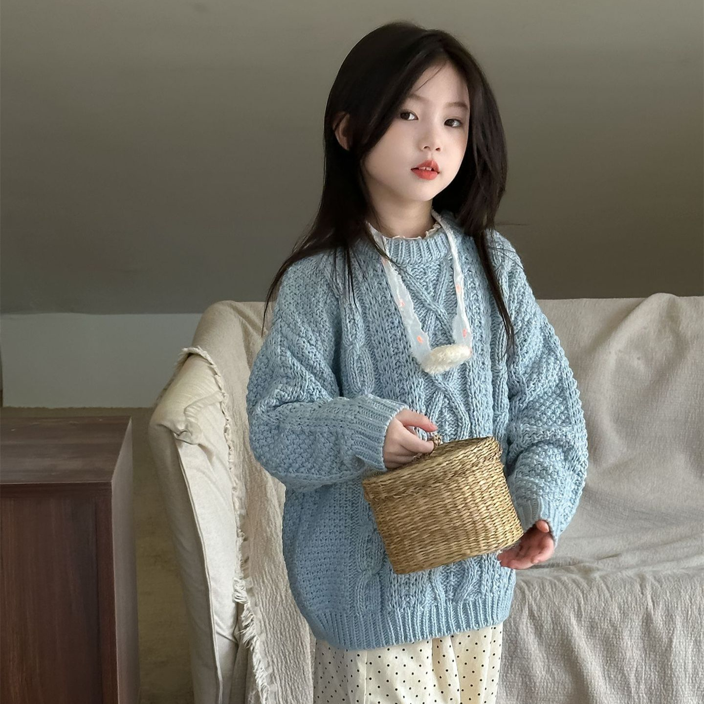 「2024」子供服★トップス★ニット★セーター★韓国風子供服★2色100cm〜160cm