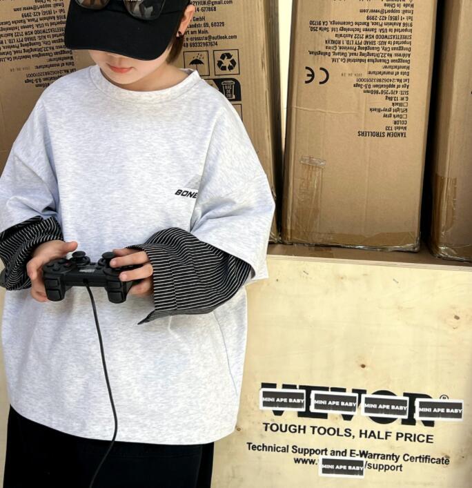 2024秋新作★子供服　長袖トップス★90cm〜160cm 2色