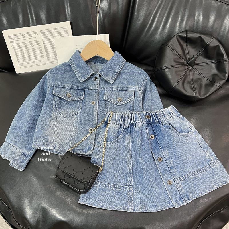「2024」子供服★トップス+スカート★セットアップ★デニム★韓国風子供服★90cm〜140cm