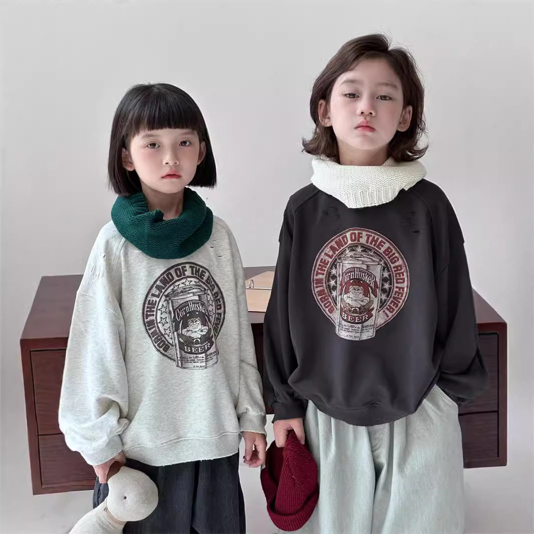 2024★秋冬新作★韓国風子供服★トレーナー★90cm〜140cm 2色