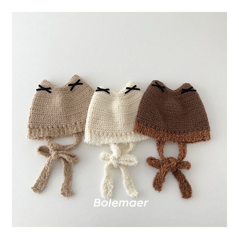 「2024」子供用★帽子★ニット帽子★キッズ★耳カバー★暖かい★3色