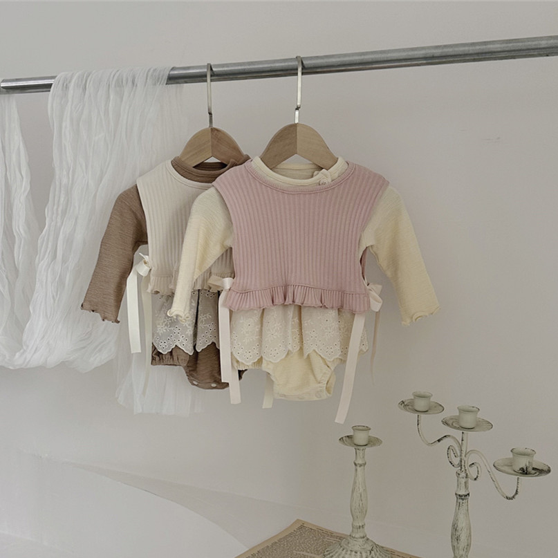 2024★春秋新作★韓国風ベビー服★ロンパース★トップス★66〜90 4色