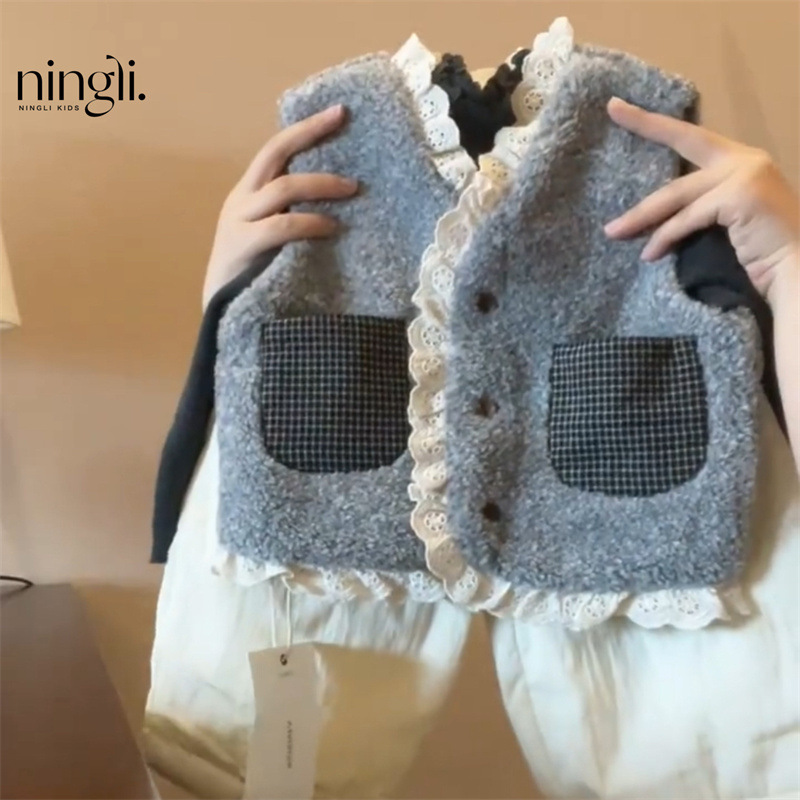 2024秋冬新品★子供服 　ベストコート★90cm〜140cm