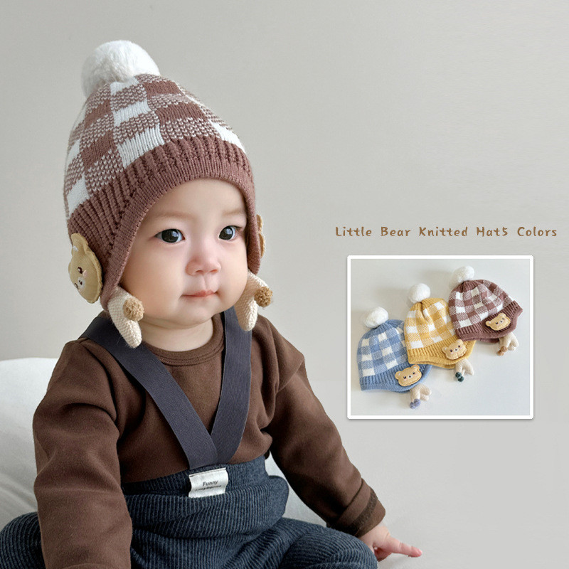 「2024」子供用★帽子★ニット★耳カバー★防寒★ベビー★暖かい★5色