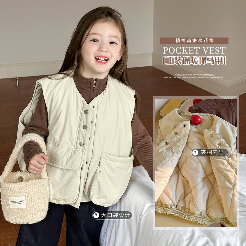 「2024」子供服★トップス★チョッキ★ベスト★韓国風子供服★90cm〜150cm