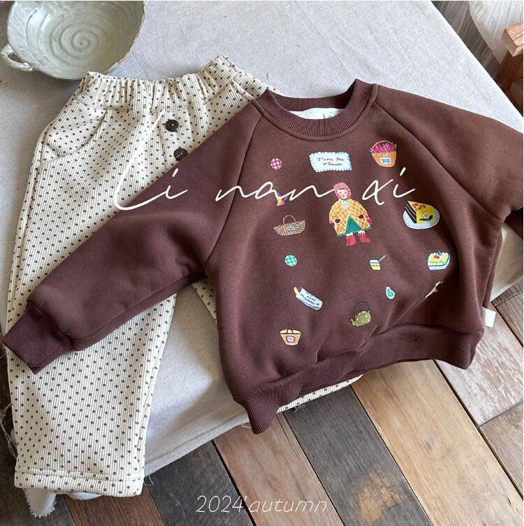 2024秋冬新入荷★子供服　トレーナー　裏起毛★90cm〜130cm 2色