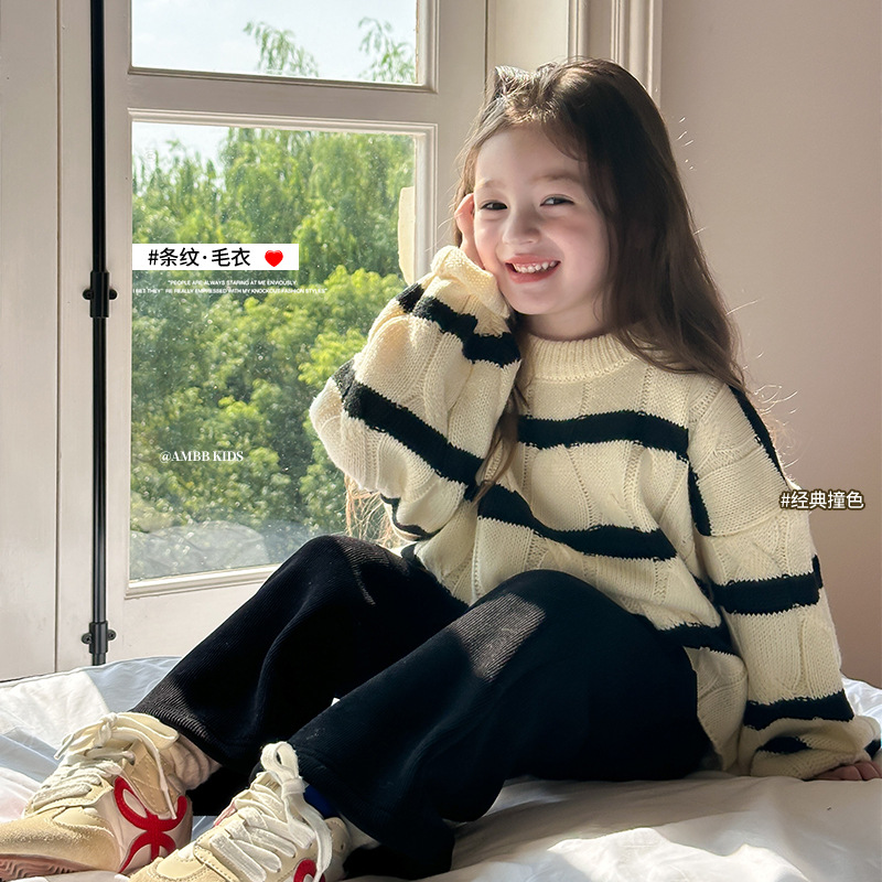 「2024」子供服★トップス★ニット★セーター★韓国風子供服★90cm〜150cm