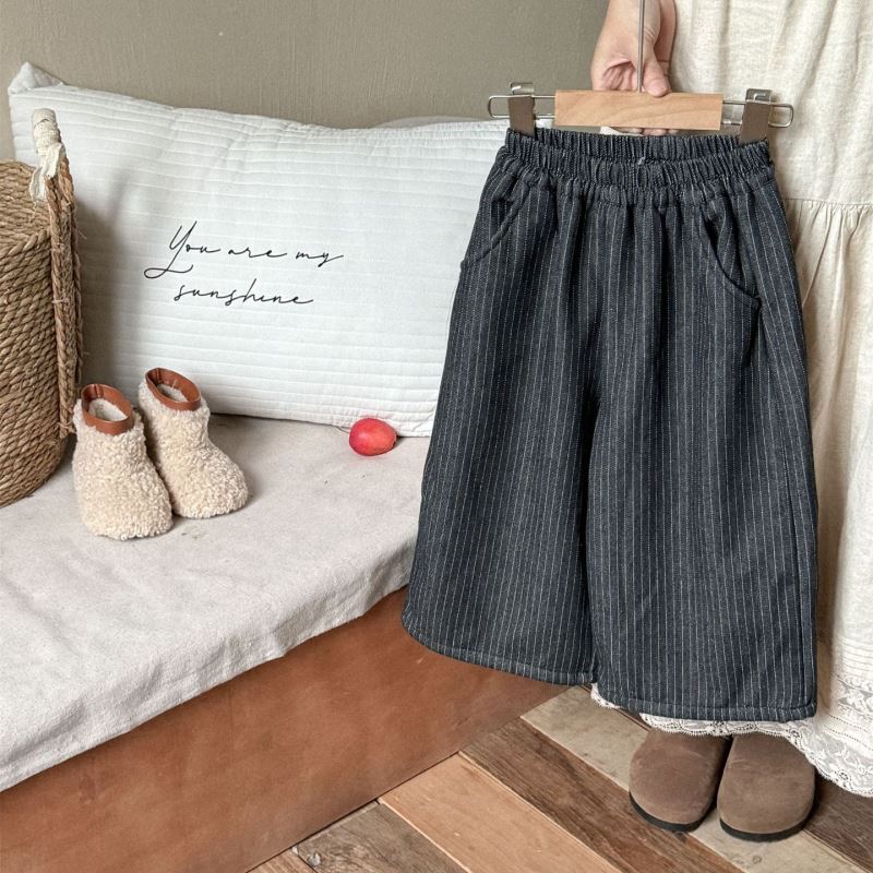 「2024」子供服★ズボン★ボトムス★ジーンズ★ストライプ★韓国風子供服★90cm〜140cm