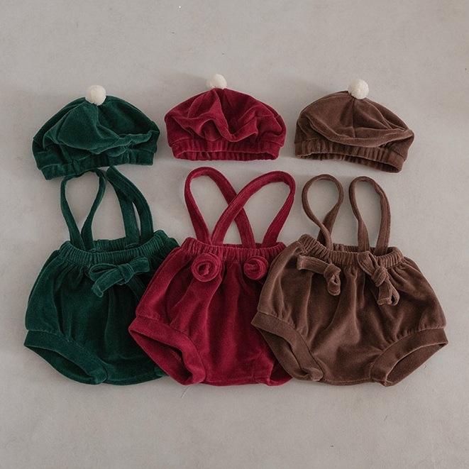 2024★クリスマス★韓国風ベビー服★トップス★サロペット★帽子★66cm〜90cm