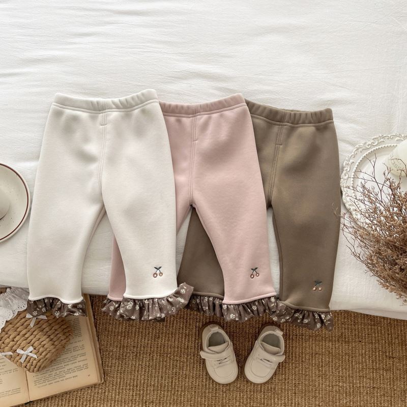 2024秋冬新入荷L★子供服　ズボン　裏起毛★66〜100 3色