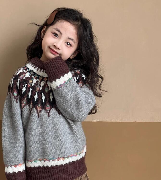 「2024」子供服★トップス★ニット★セーター★韓国風子供服★110cm〜160cm