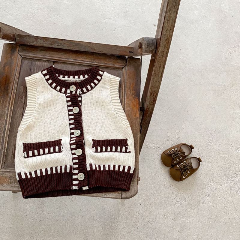 2025春新品★子供服 　ベスト　カーディガン★66cm〜100cm