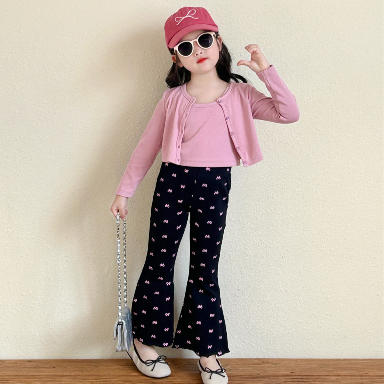 2025新作★子供服　カーディガン+キャミソール　セット★90cm〜140cm