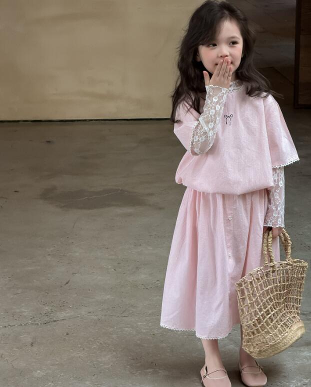 2025新品TM★子供服　トップス+スカート　セットアップ★90cm〜150cm 2色