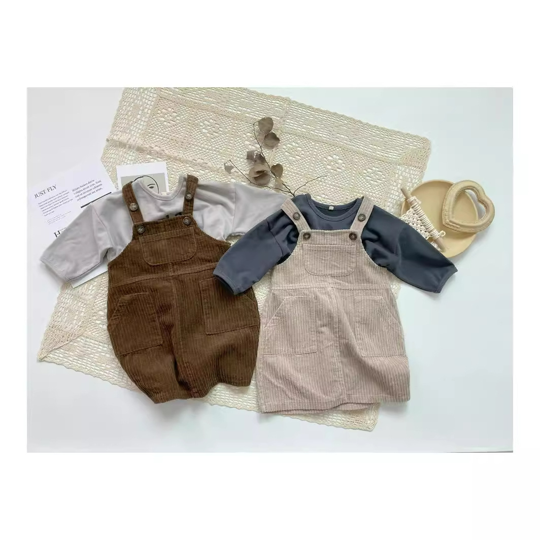 2025新品SL★子供服　サロペットワンピース★80cm〜140cm 2色