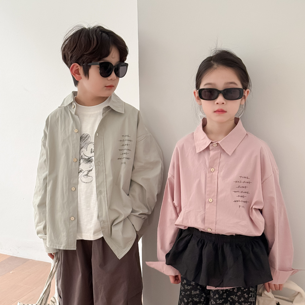 2025★春秋新作★韓国風子供服★シャツ★90cm〜150cm 2色