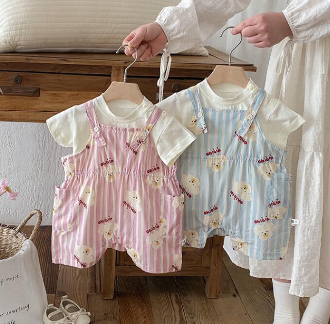 2025夏新品★子供服　セットアップ★66cm〜90cm 2色