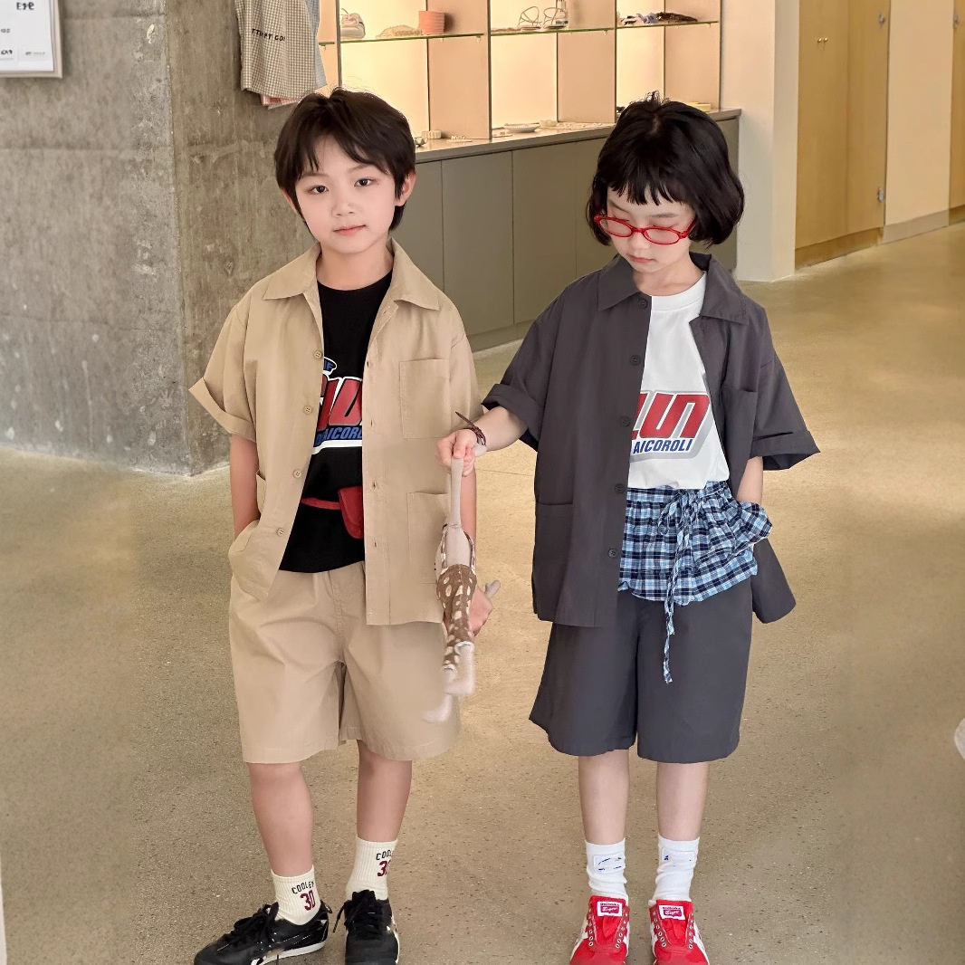 2025★夏新作★韓国風ベビー服★トップス+ズボン★90cm〜150cm 2色