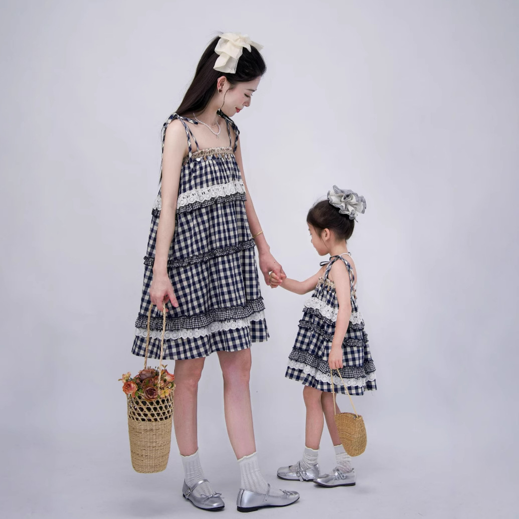 2025新品★子供服&親子服　ワンピース★90cm〜大人サイズ