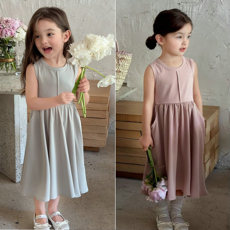 2025新品SC★子供服　ワンピース★タグ7/90-95cm〜タグ17/130-140cm 2色
