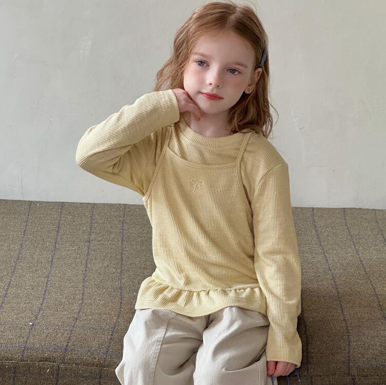 2025秋新HLL★子供服　ベスト+トップス　セット★90cm〜140cm